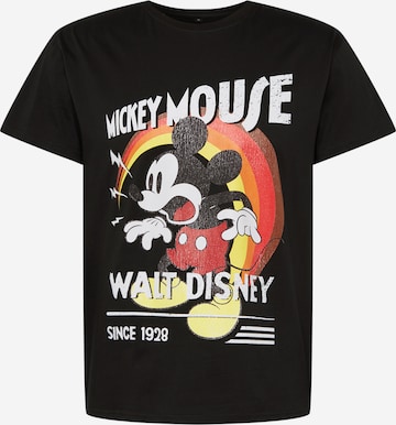 Regular fit Tricou 'Mickey Mouse' de la Mister Tee pe negru: față