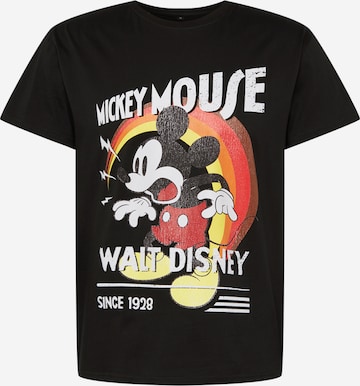 Mister Tee Тениска 'Mickey Mouse' в черно: отпред