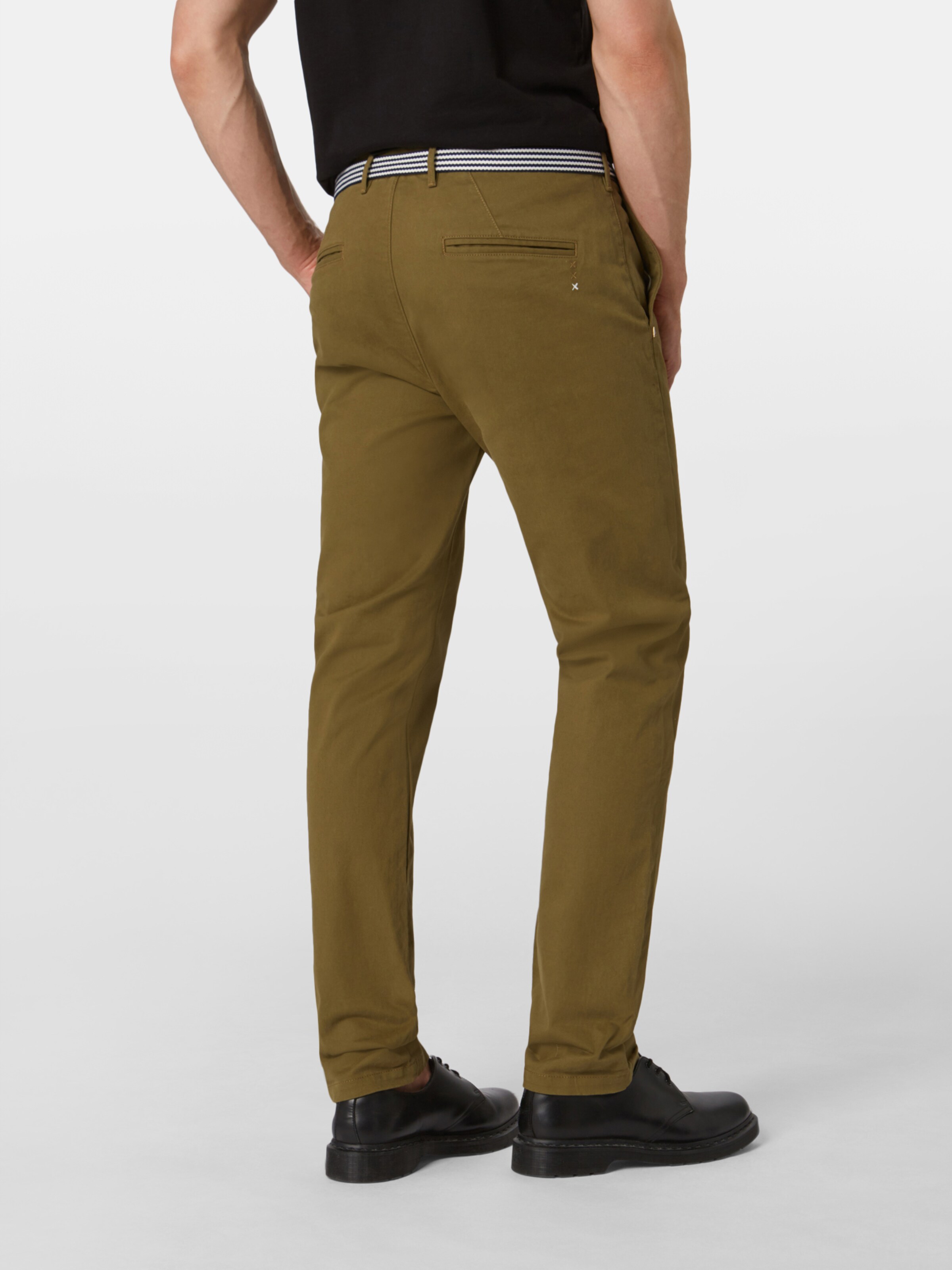 SCOTCH & SODA Chino 'Ams Blauw Stuart' in de kleur Kaki: Achteraanzicht