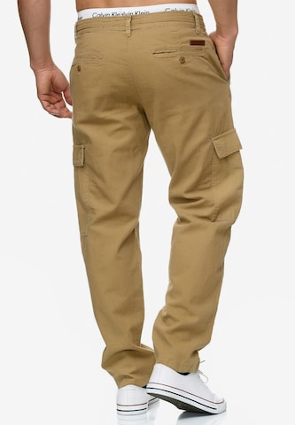 INDICODE JEANS Regular Leinenhose 'Leonardo' in Beige