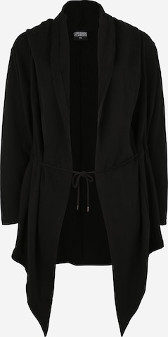 Urban Classics Curvy Knit Cardigan in Black: front