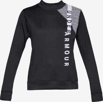 UNDER ARMOUR Athletic Sweatshirt ' SYNTHETIC FLEECE CREW WM ' in Black: front