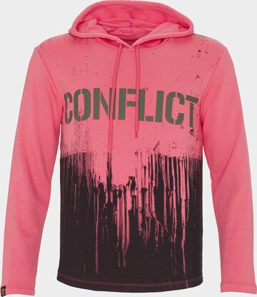 Sweat-shirt PLUS EIGHTEEN en rose : devant