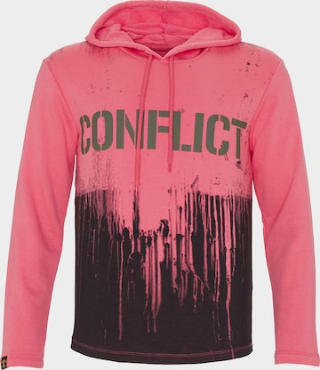 Sweat-shirt PLUS EIGHTEEN en rose : devant