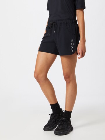 Regular Pantaloni sport de la ROXY pe negru: față