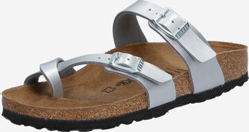 BIRKENSTOCK T-Bar Sandals 'Mayari' in Silver: front