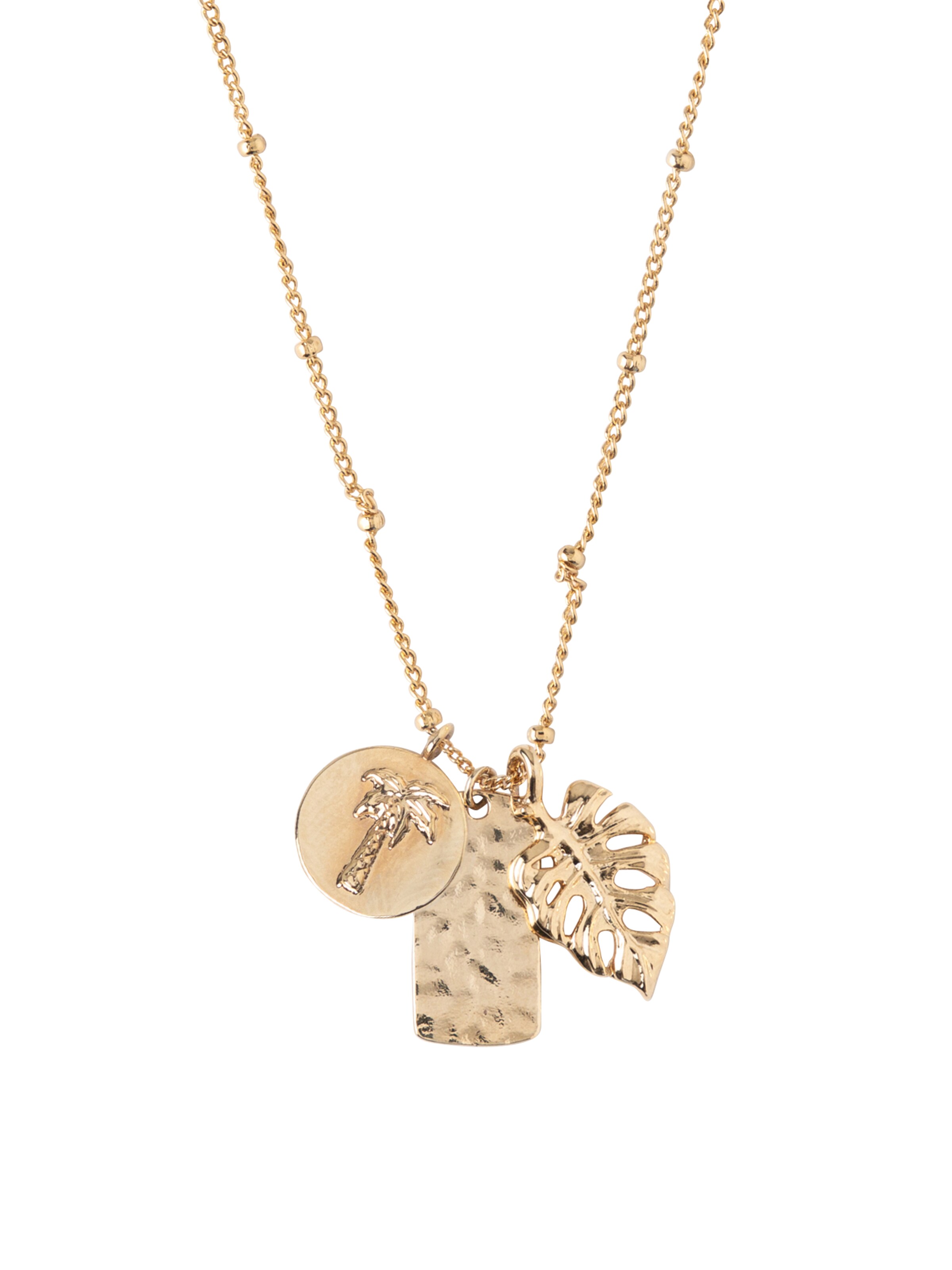 Orelia - Ketting 'Tropical Palms Cluster' in de kleur Goud