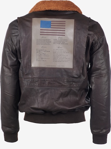 TOP GUN Lederjacke  'Seabees' in Braun