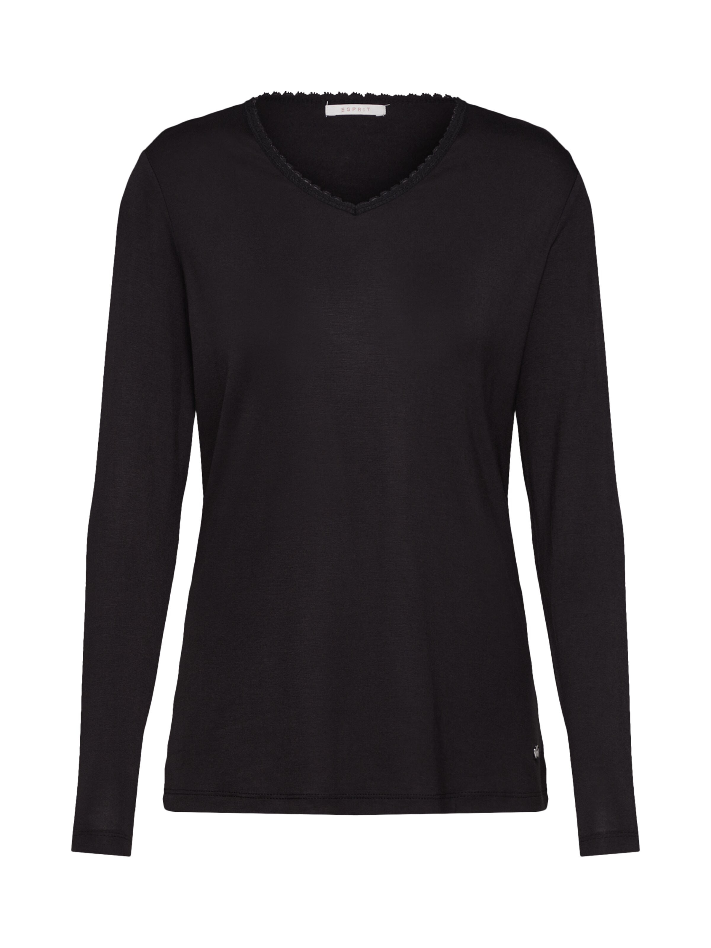 ESPRIT - Slaapshirt 'AMY CAS NW' in de kleur Zwart