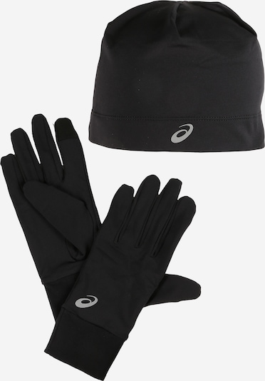 ASICS Set: Mütze und Handschuhe in hellgrau / schwarz, Produktansicht