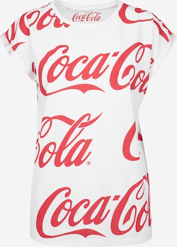 Merchcode T-shirt 'Coca Cola' i vit: framsida