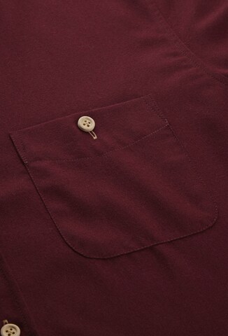 Kronstadt Slim Fit Hemd 'Dean 07a Plain' in Rot