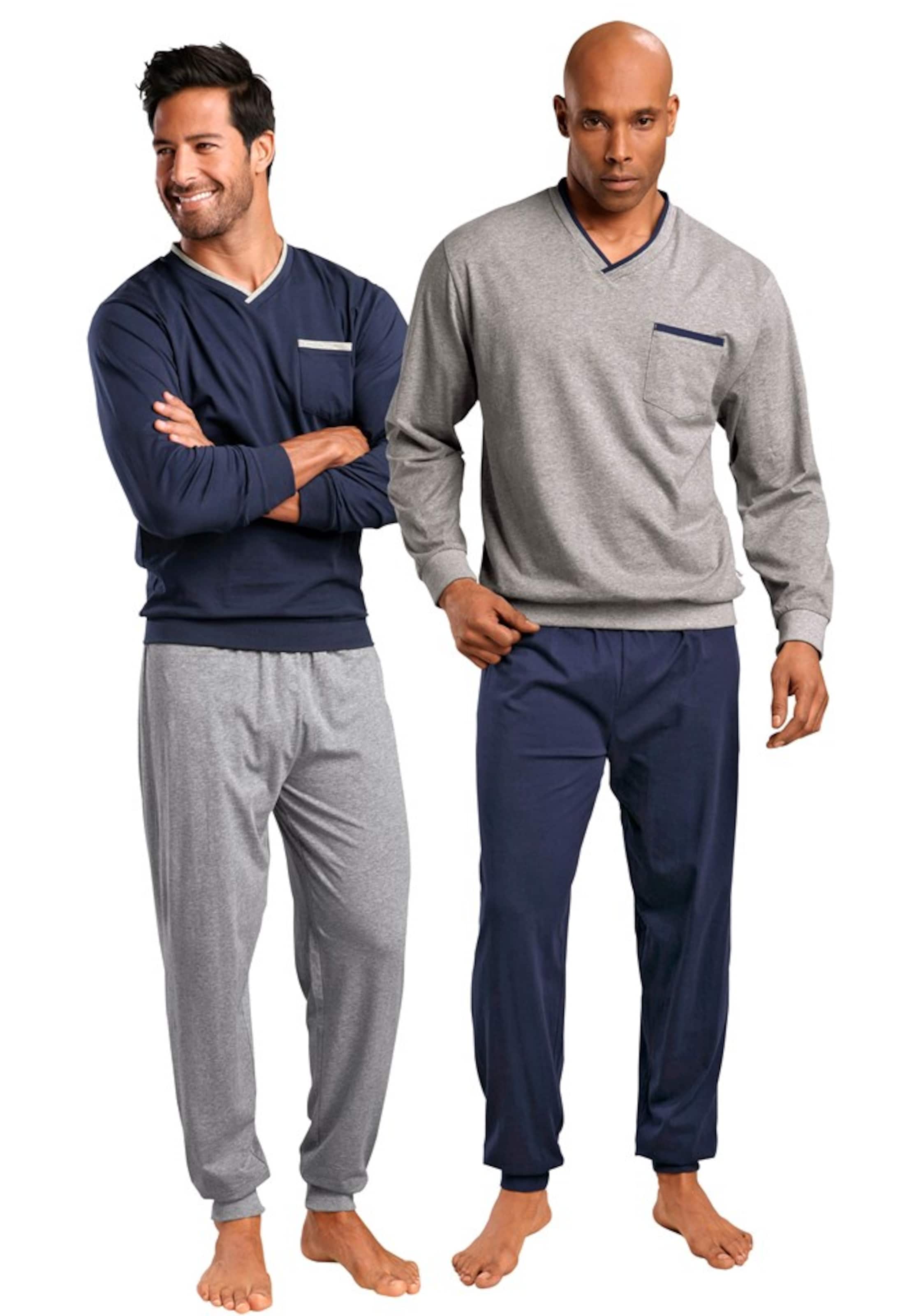 LE JOGGER Long Pajamas in Blue: front