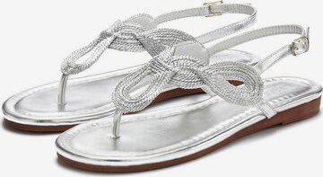 LASCANA T-bar sandals in Silver