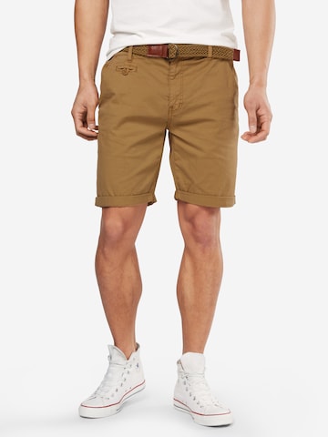 INDICODE JEANS Regular Shorts 'Conor' in Braun: predná strana