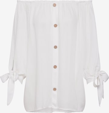 Hailys - Blusa 'Eliana' en blanco: frente