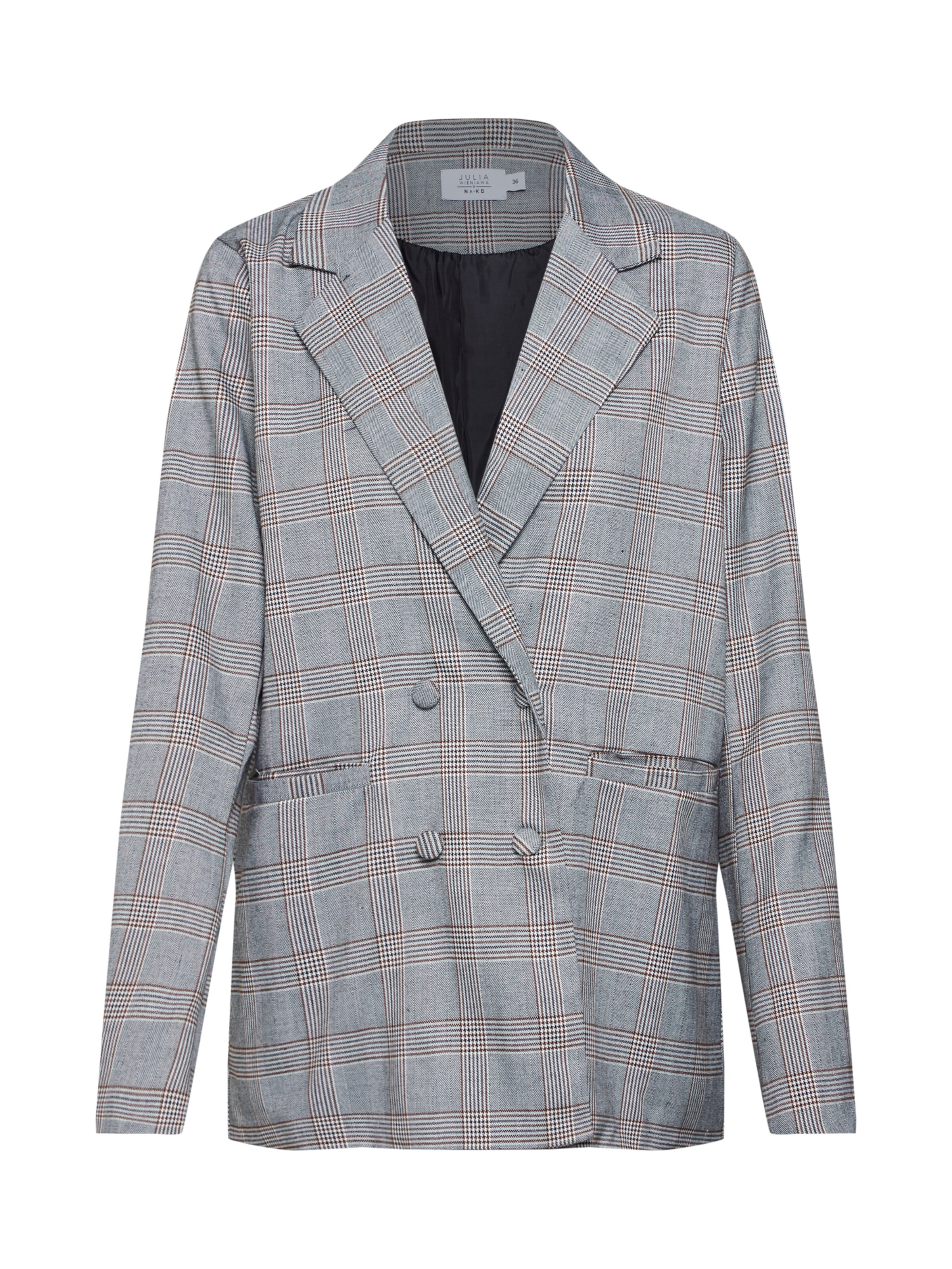 NA-KD - Blazers 'checked box' in de kleur Grijs