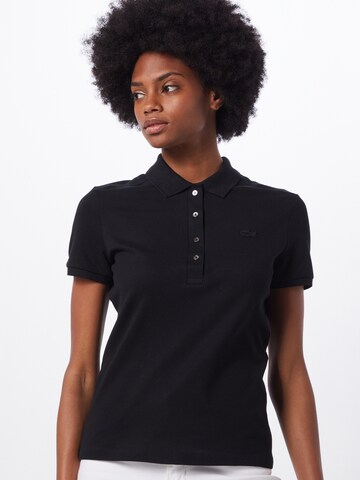 LACOSTE Koszulka 'Chemise' w kolorze czarny: przód