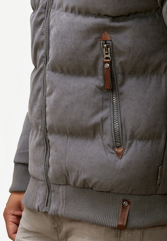 INDICODE JEANS Winter Jacket 'Adeline' in Grey