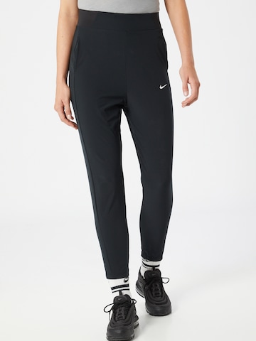 Coupe slim Pantalon de sport 'Bliss Victory' NIKE en noir : devant