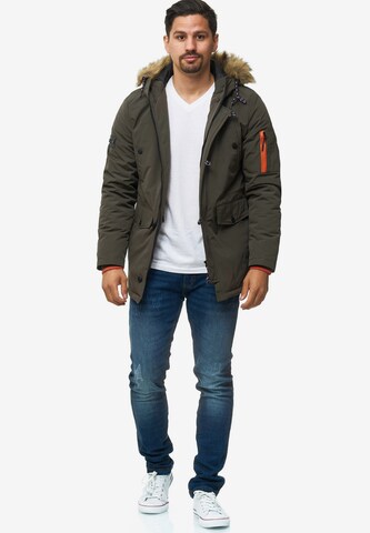 INDICODE JEANS Winter Parka 'Leicester' in Green