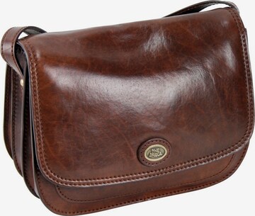 The Bridge Crossbody Bag in Brown: front