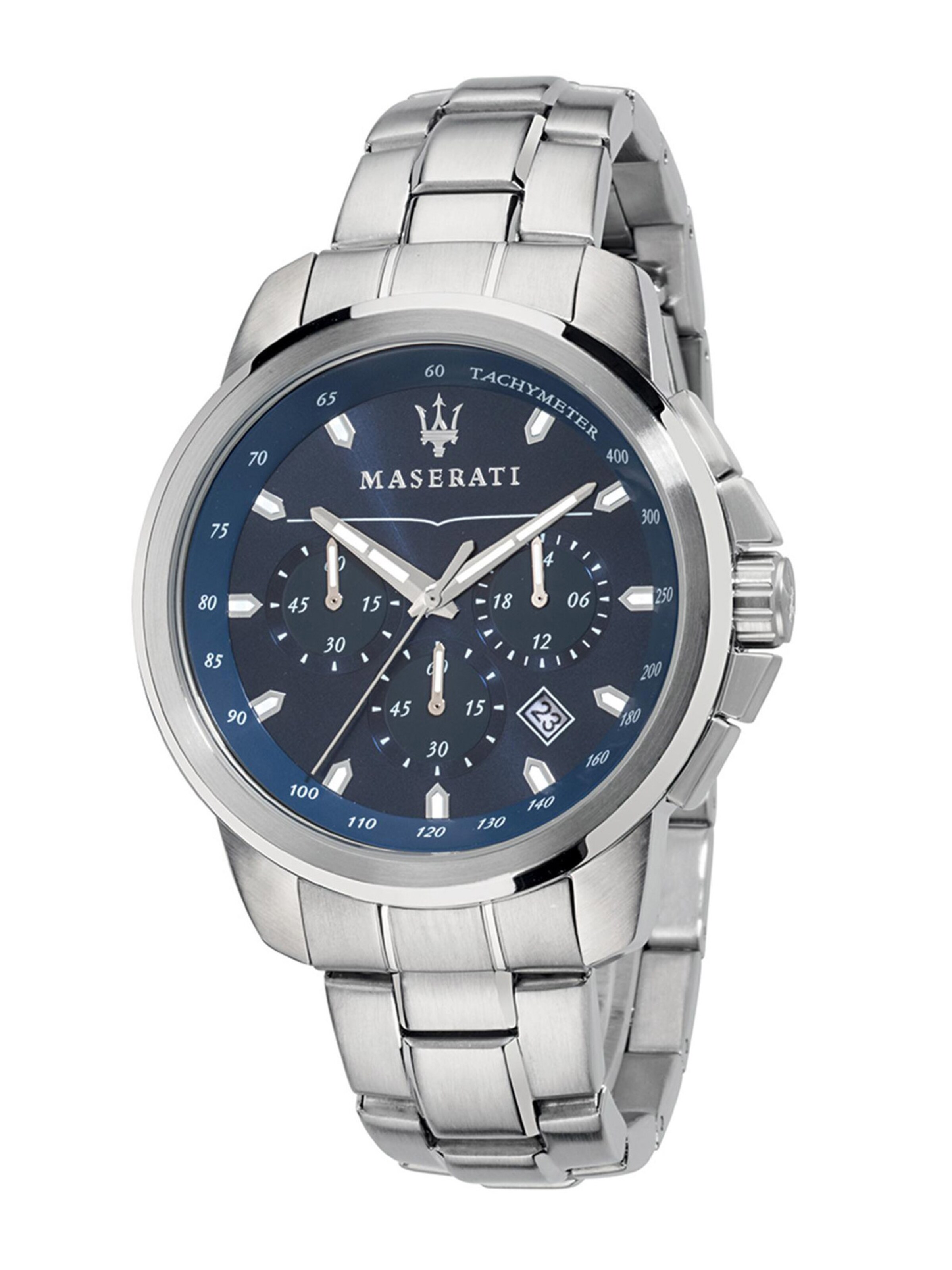 Maserati Analog Watch 'Successo' in Silver: front