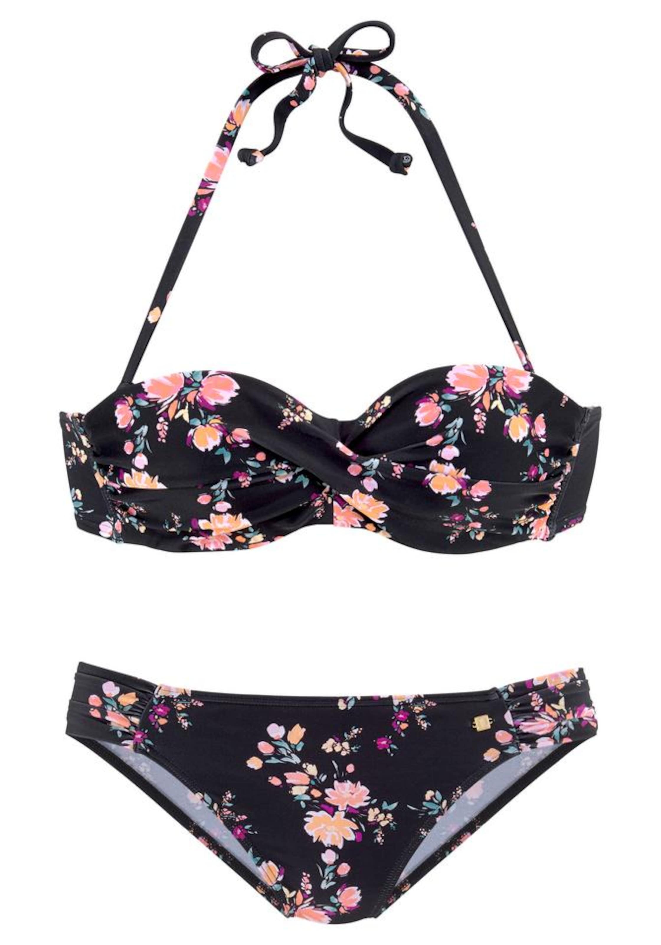 JETTE Бандо Бикини в Черный: спереди
