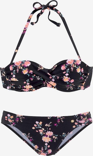 JETTE Bikini en rose / noir, Vue avec produit