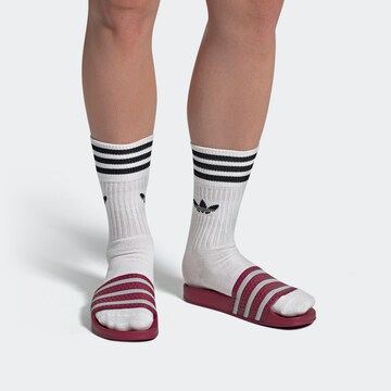 Zoccoletto 'Adilette' di ADIDAS ORIGINALS in rosso
