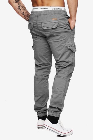 INDICODE JEANS Tapered Cargo trousers 'Levi' in Grey