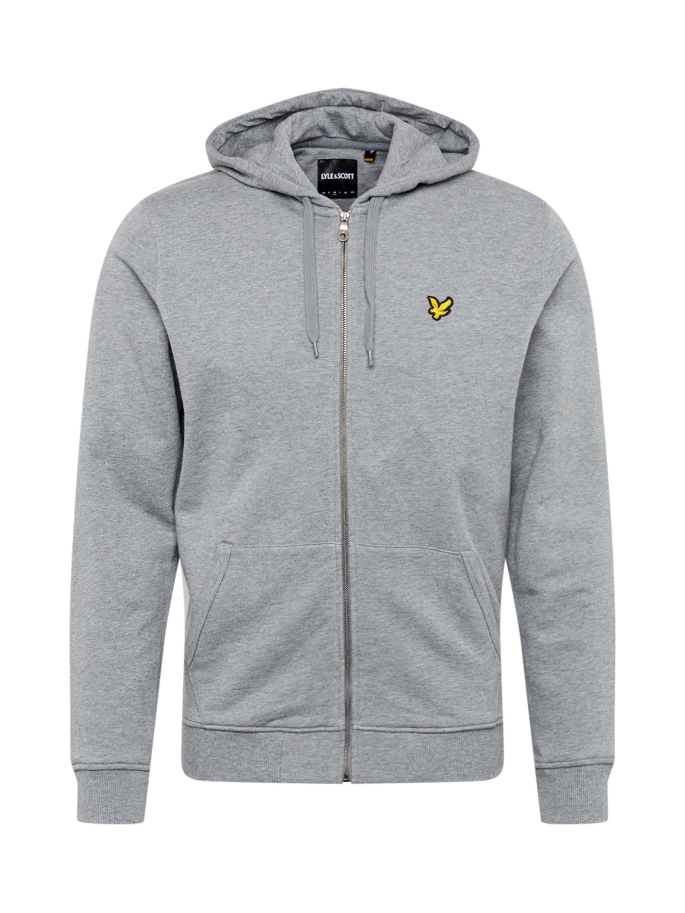 Lyle & Scott - Sweatvest 'Zip  Through Hoodie' in de kleur Grijs