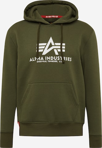 ALPHA INDUSTRIES Mikina – zelená: přední strana