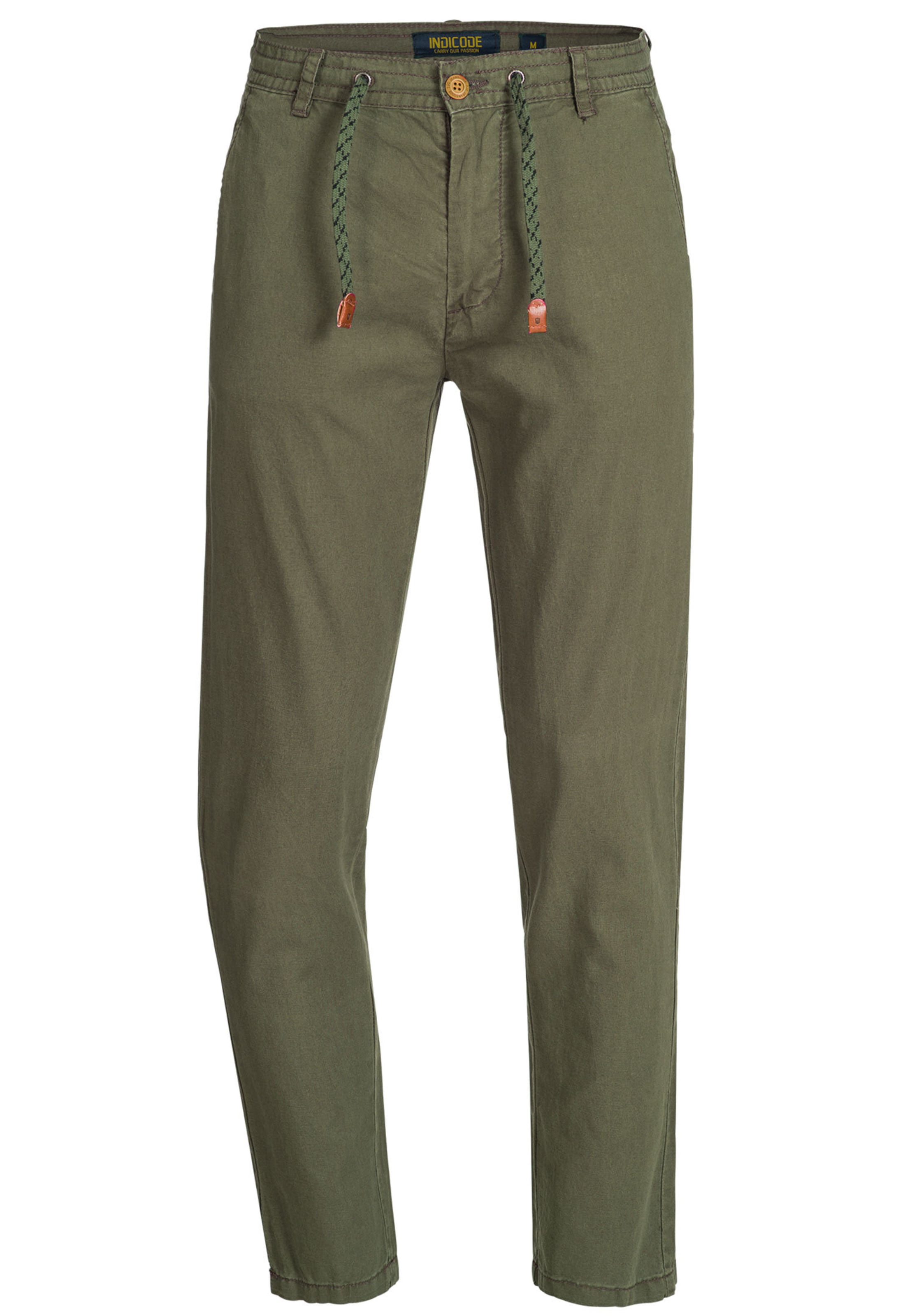 INDICODE JEANS Chino 'Veneto' in Groen: voorkant