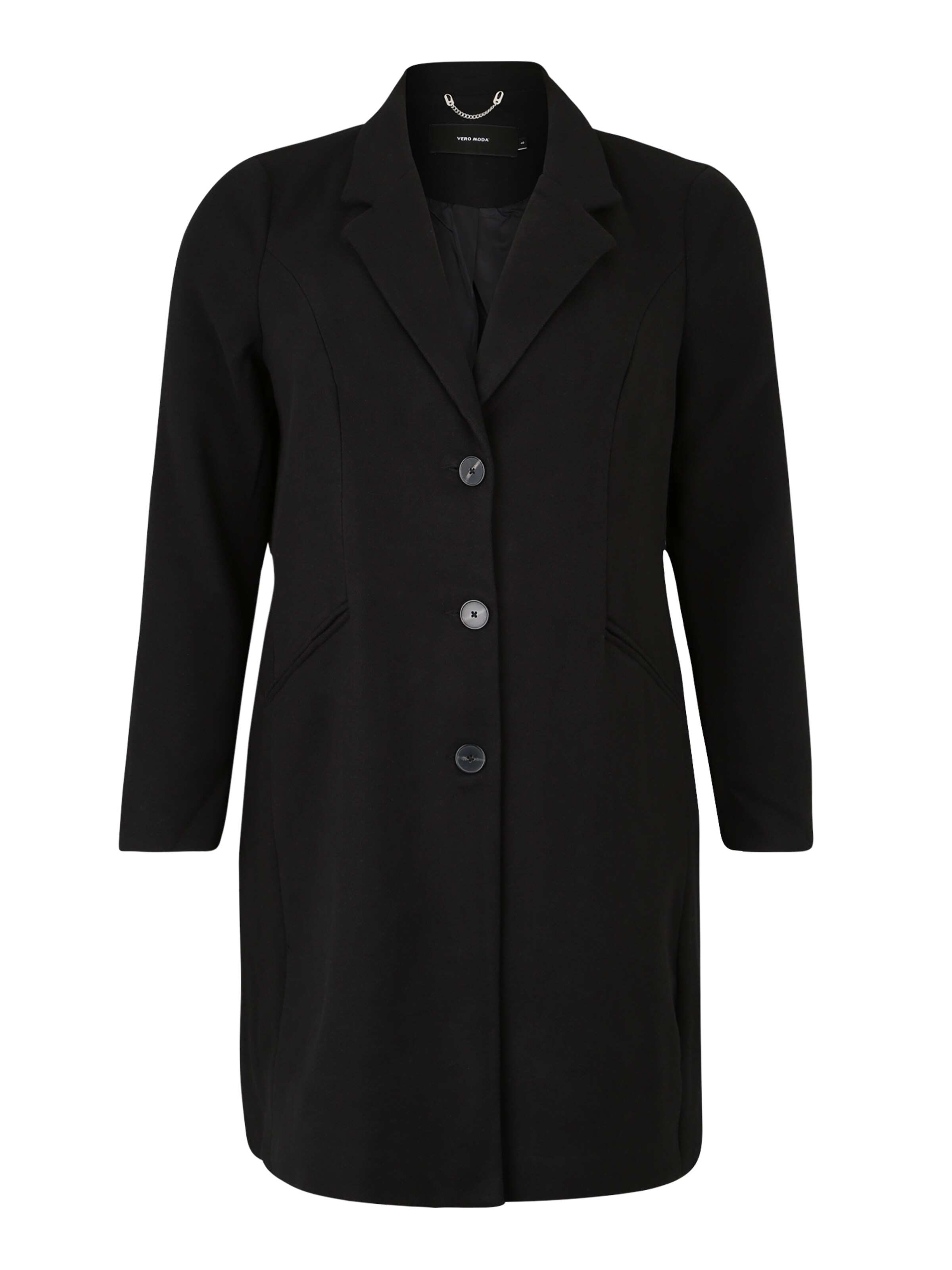 Vero Moda Curve - Tussenmantel 'CALA CINDY' in de kleur Zwart