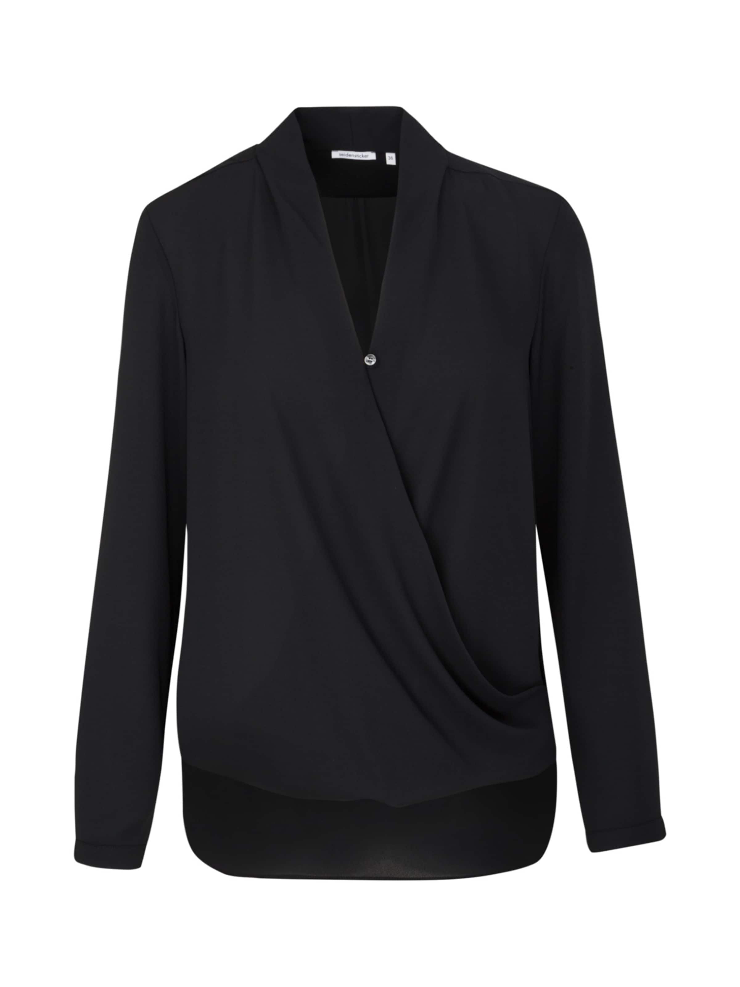 Chemisier 'Schwarze Rose' SEIDENSTICKER en noir : devant