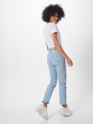 LEVI'S ® - regular Vaquero '501® CROP' en azul: atrás