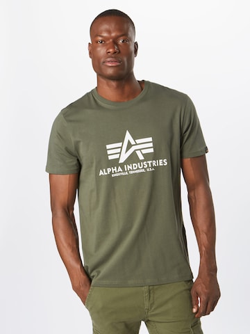 ALPHA INDUSTRIES Μπλουζάκι σε πράσινο: μπροστά