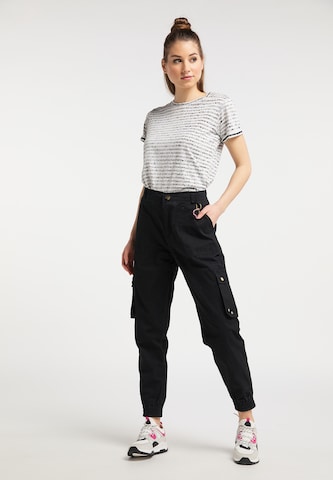 Effilé Pantalon cargo MYMO en noir