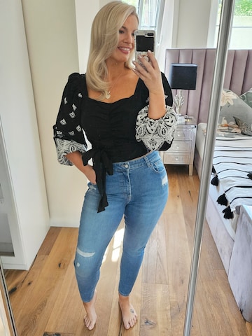 Black Blouse And Jeans