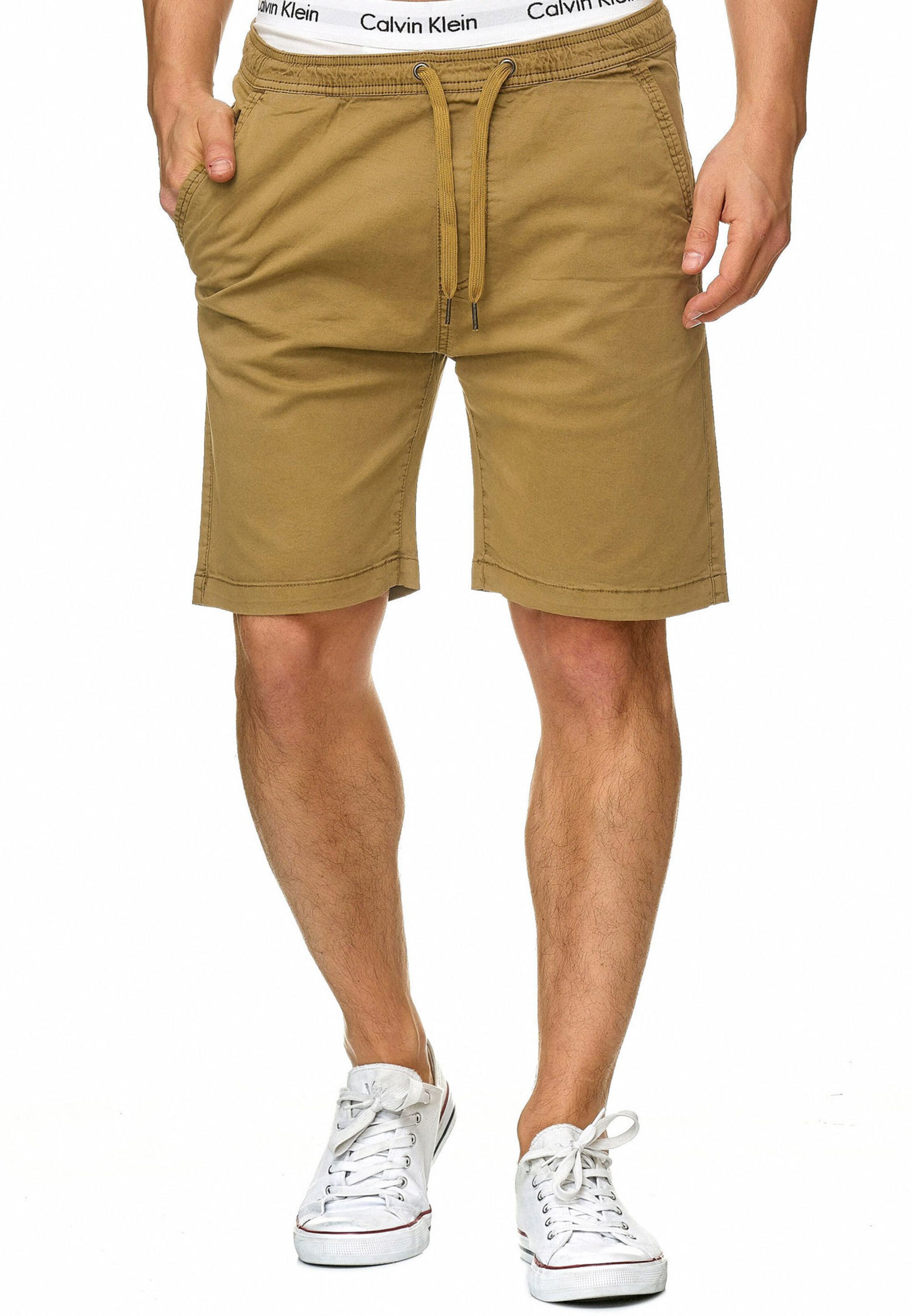 INDICODE JEANS Regular Trousers 'Kelowna' in Beige