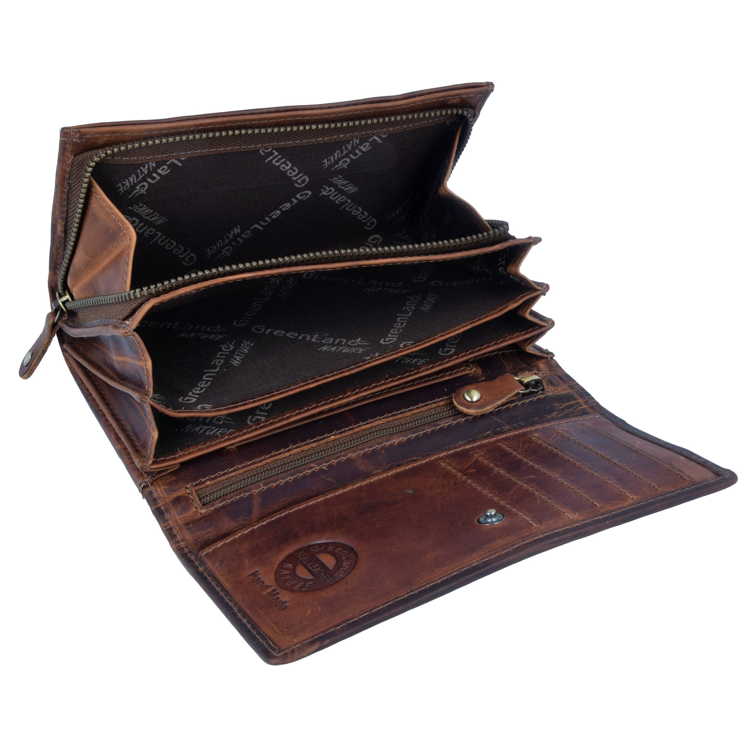 Greenland Nature Portemonnee 'Soft & Safe' in Bruin