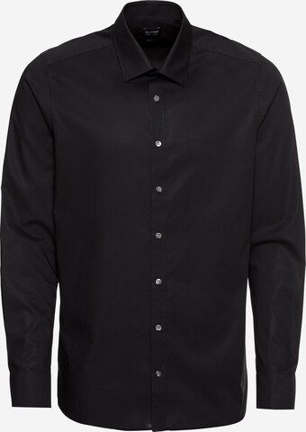 Slim fit Camicia business 'Level 5' di OLYMP in nero: frontale