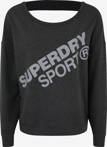 Sweat de sport Superdry en noir : devant