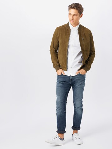 GAP Slim Fit Hemd 'PERFORMANCE' in Weiß