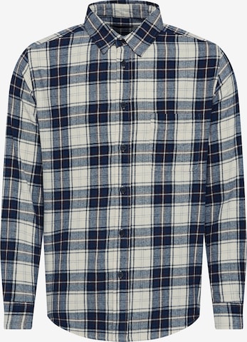 DAN FOX APPAREL Regular fit Button Up Shirt 'Thies' in Blue: front