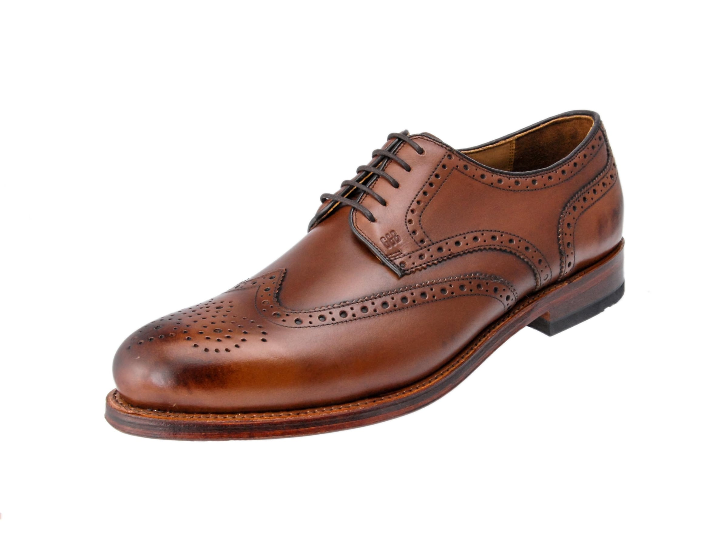 Gordon & Bros - Sapato com atacadores 'Levet' em castanho: frente