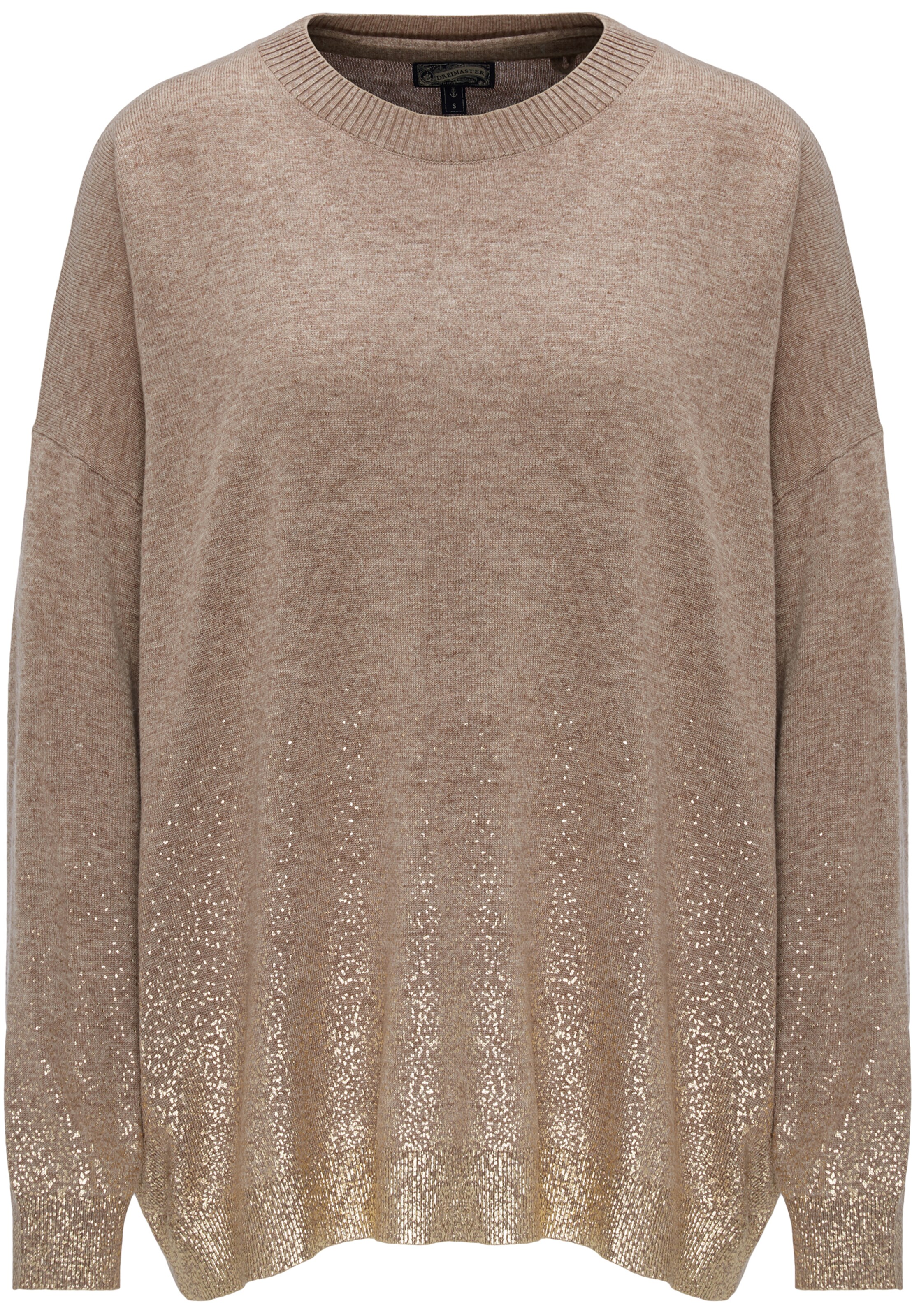 DREIMASTER - Oversized trui in de kleur Lichtbruin