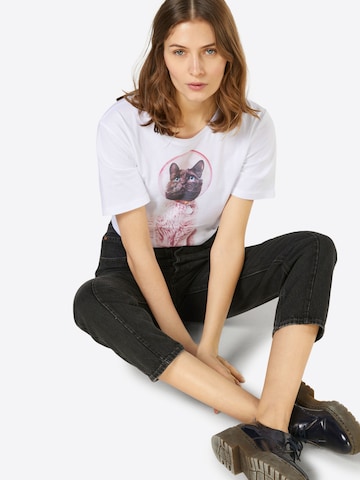 EINSTEIN & NEWTON Shirt 'Astro Cat' in Wit