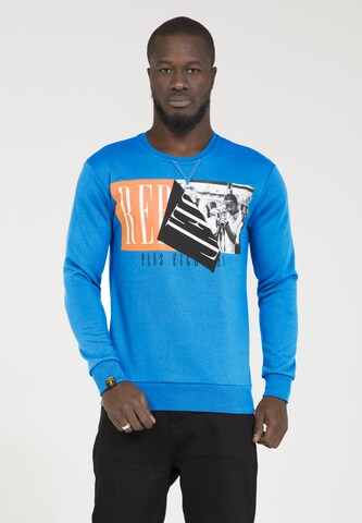 Sweat-shirt PLUS EIGHTEEN en bleu : devant